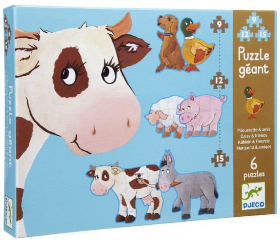 Puzzle gigant Ferma Animalelor Djeco