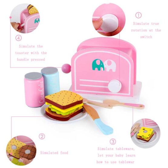 Jucarie lemn Toaster Bread Toast MSN 18013 - HAM BEBE
