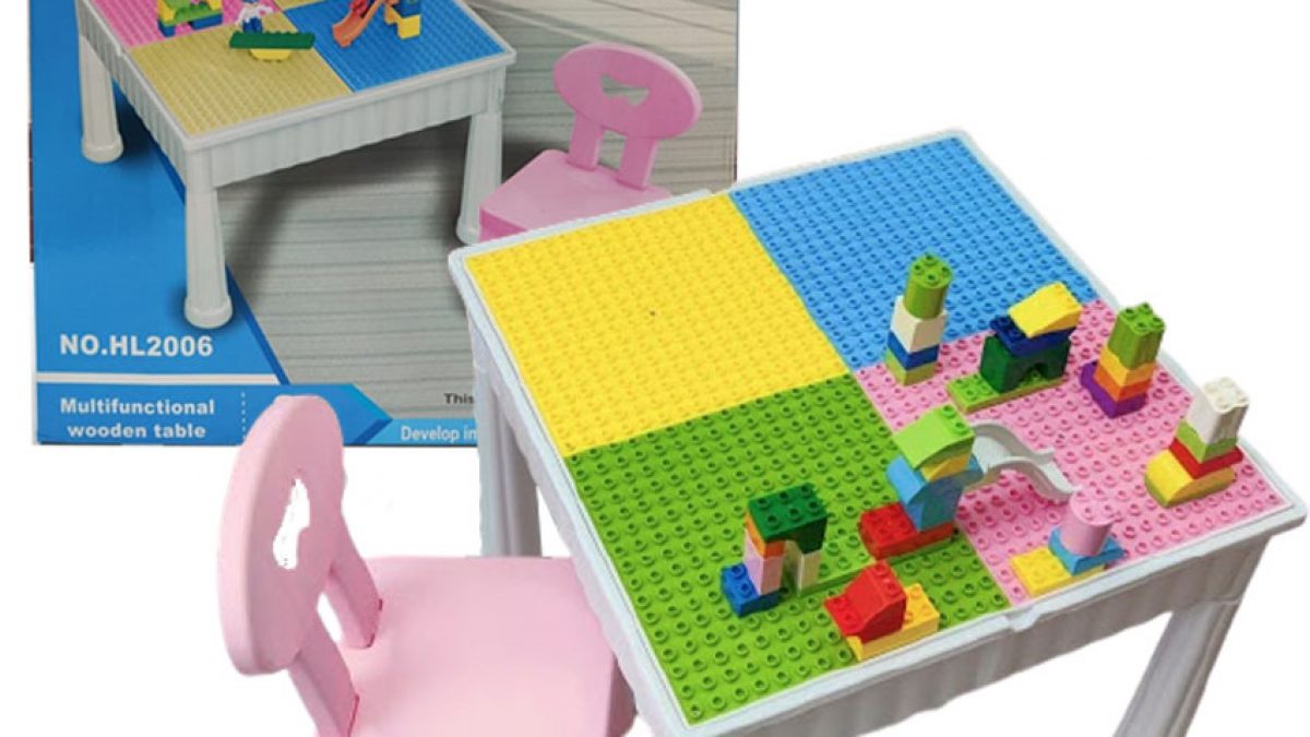 Masuta Cuburi Lego Cu Scaunel Si Set Cuburi Hualon Ham Bebe