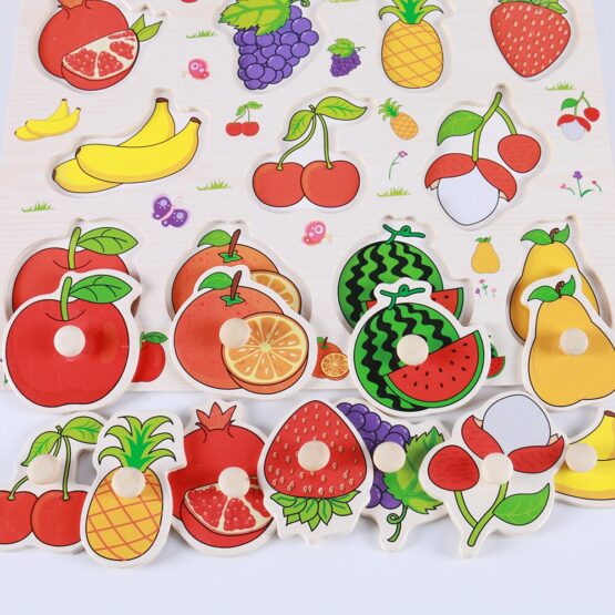Puzzle lemn incastru maner fructe a 3016 2-Jucarii din Lemn si Montessori