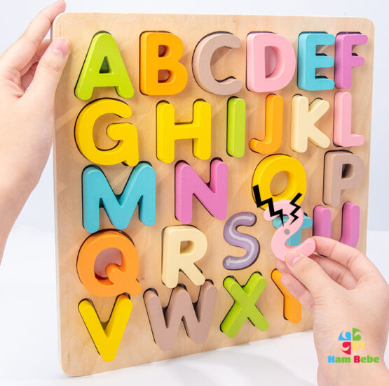 Tablita magnetica alfabet si puzzle invata literele2-Jucarii din Lemn si Montessori