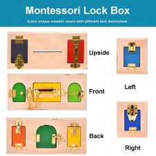 Casuta lemn montessori incuietori locks box2-Jucarii din Lemn si Montessori