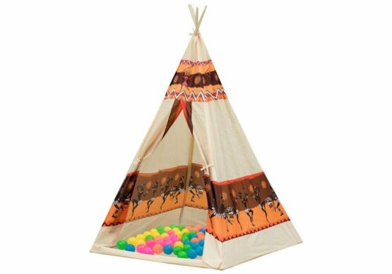 Cort teepee cu 60 bile colorate3-Corturi de joaca