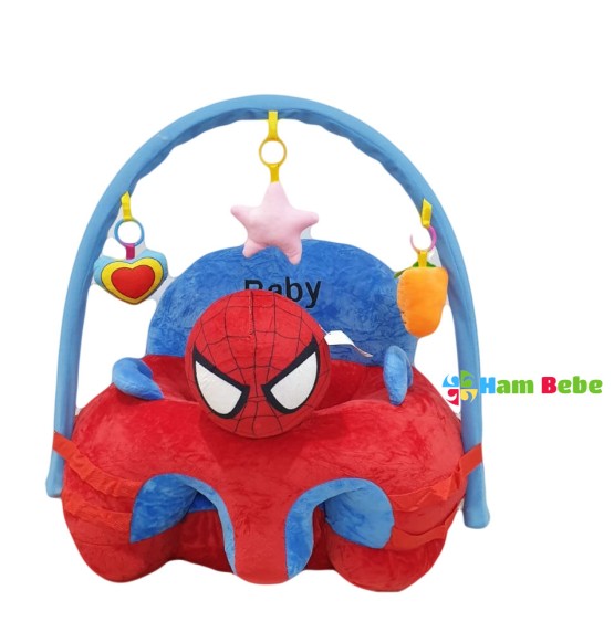 Fotoliu Spiderman pentru bebelusi cu arcada cu jucarii