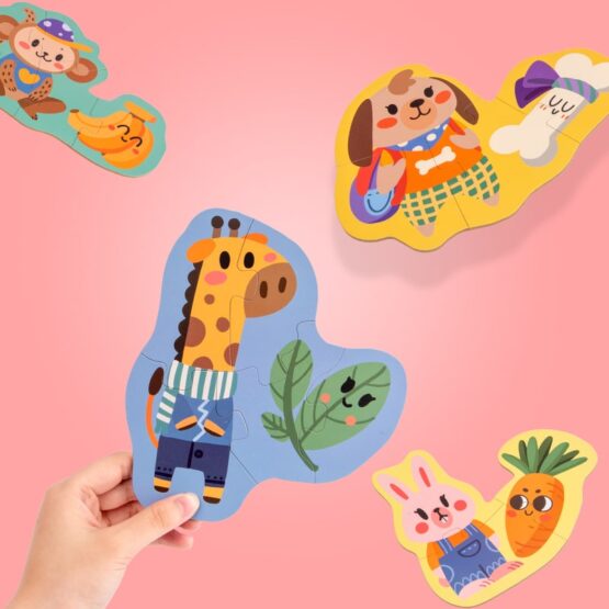 Primul meu puzzle 6-in-a-box - puzzle piese mari numerotate - HAM BEBE