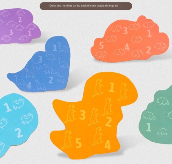 Primul meu puzzle 6-in-a-box - puzzle piese mari numerotate - HAM BEBE