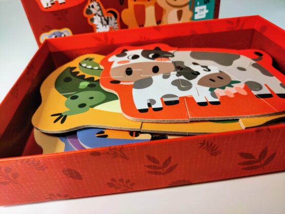Primul meu puzzle 6-in-a-box - puzzle piese mari numerotate - HAM BEBE
