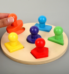 Puzzle montessori 6 forme geometrice vicky basic2-Jucarii din Lemn si Montessori