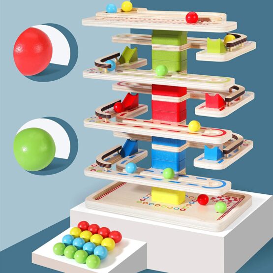 Circuit din lemn cu bile mwz marble run2 - HAM BEBE