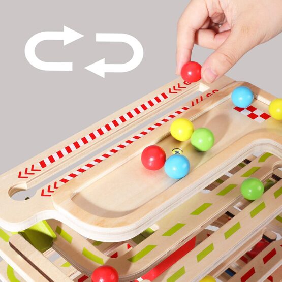 Circuit din lemn cu bile mwz marble run4 - HAM BEBE