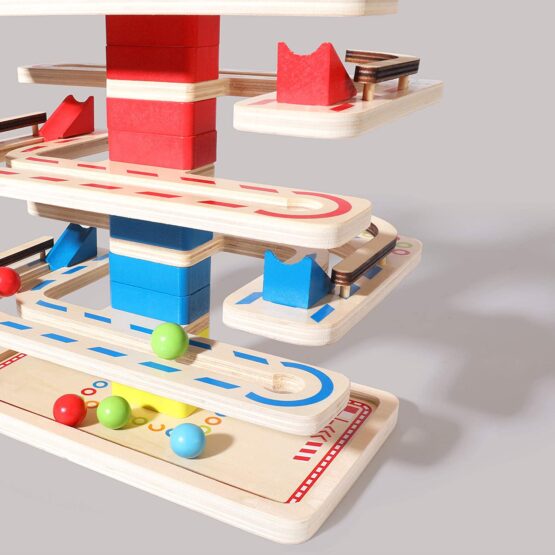 Circuit din lemn cu bile mwz marble run8 - HAM BEBE