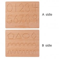 Joc logic montessori placa lemn pentru trasarea literelor si cifrelor reversibila2-Jucarii din Lemn si Montessori