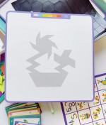 Joc tangram magnetic cu piese din lemn si planse132-Jucarii din Lemn si Montessori