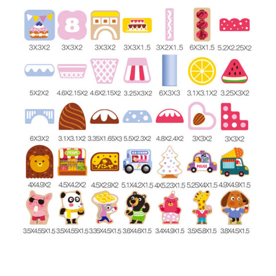 Set 116 cuburi constructie lemn1 inghetata ice cream world18-Cuburi constructie