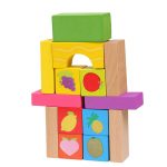 Set 33 cuburi lemn cu fructe constructii copii2-Jucarii din Lemn si Montessori