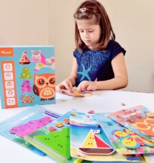 Set 6 jocuri snuruit joc indemanare cu sitet cu animale2-Jucarii din Lemn si Montessori