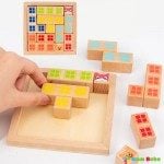 Joc cuburi logice din lemn formeaza modelul2-Jucarii din Lemn si Montessori