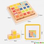 Joc cuburi logice din lemn formeaza modelul6-Jucarii din Lemn si Montessori