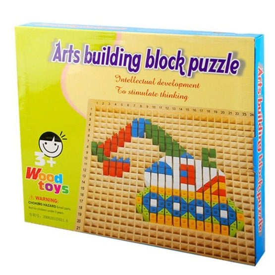 Joc mozaic creativ Pixel din lemn Arts Building Puzzle