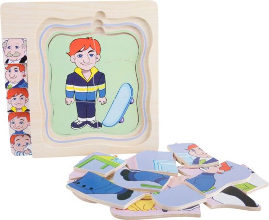 Puzzle in straturi viata omului barbat3-Puzzle Copii