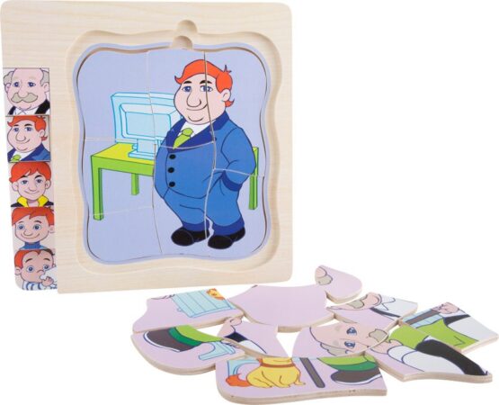 Puzzle in straturi viata omului barbat5-Puzzle Copii
