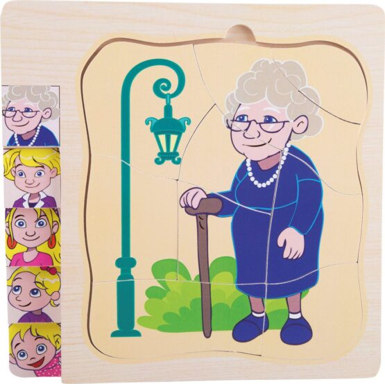 Puzzle lemn in straturi viata bunicii1-Puzzle Copii