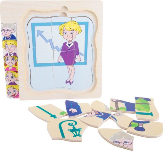 Puzzle lemn in straturi viata bunicii2-Puzzle Copii