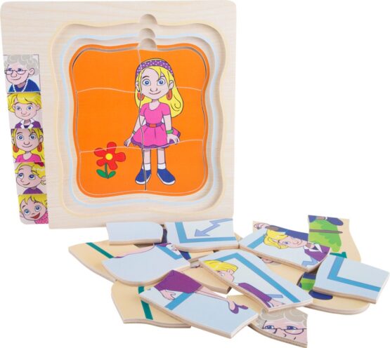 Puzzle lemn in straturi viata bunicii3-Puzzle Copii