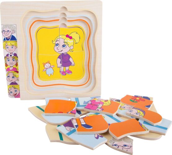 Puzzle lemn in straturi viata bunicii4-Puzzle Copii