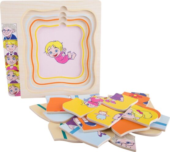 Puzzle lemn in straturi viata bunicii6-Puzzle Copii