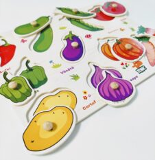 Puzzle lemn incastru legume in limba romana2 - HAM BEBE