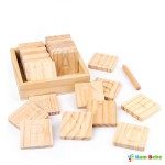 Alfabet Montessori din lemn Trasare litere Cutie cu placute