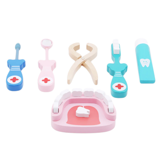 Set dentist joc lemn 24 piese4-Jucarii doctor copii