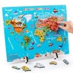 Harta lumii magnetica joc educativ pentru copii1-Jocuri educationale