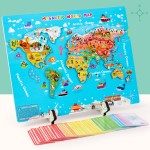 Harta lumii magnetica joc educativ pentru copii2-Jocuri educationale