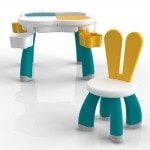 Masuta lego duplo 100 piese cu scaunel inclus children table5-Cuburi constructie