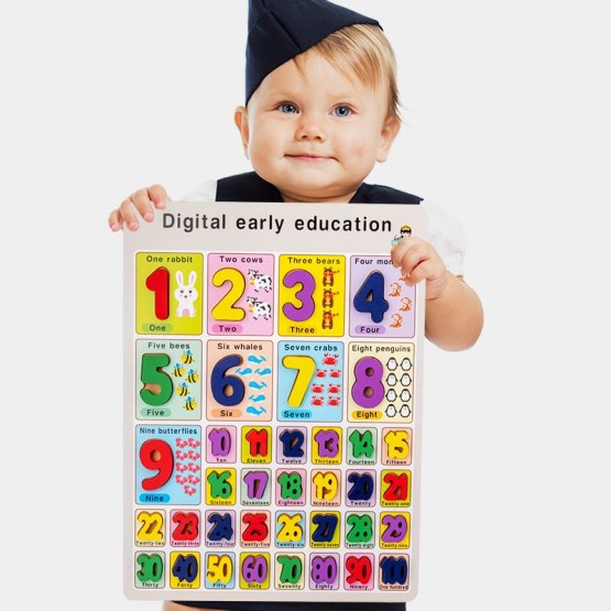 Mega Puzzle 3D lemn numere Digital Early education 1 - 100