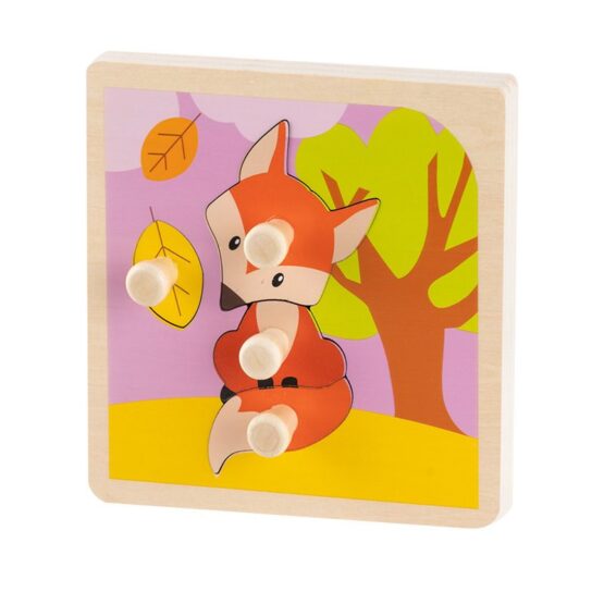 Mini puzzle lemn cu maner incastru ilustrat11-Jucarii din Lemn si Montessori