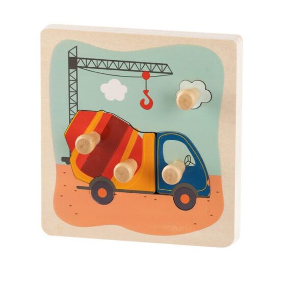 Mini puzzle lemn cu maner incastru ilustrat12-Jucarii din Lemn si Montessori