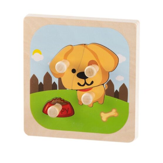 Mini puzzle lemn cu maner incastru ilustrat13-Jucarii din Lemn si Montessori