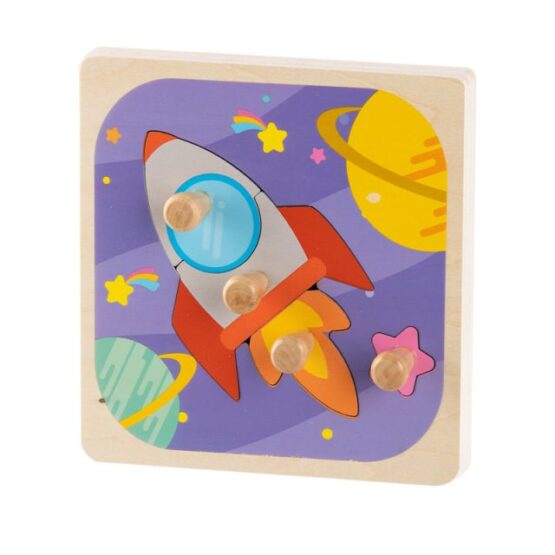 Mini puzzle lemn cu maner incastru ilustrat18-Jucarii din Lemn si Montessori