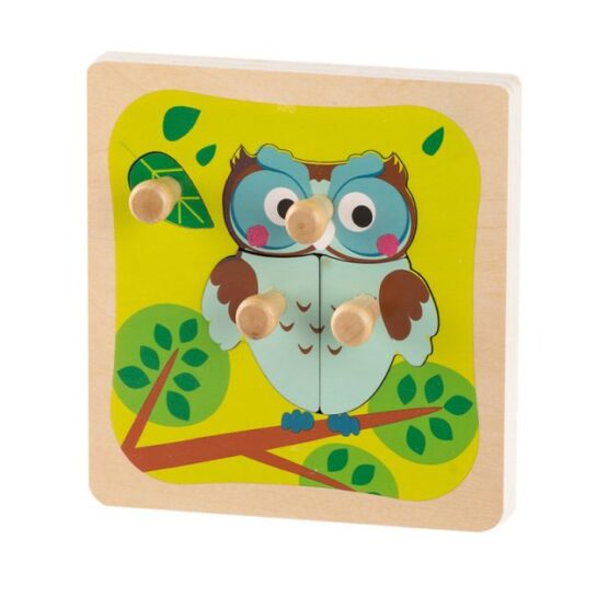 Mini puzzle lemn cu maner incastru ilustrat19-Jucarii din Lemn si Montessori