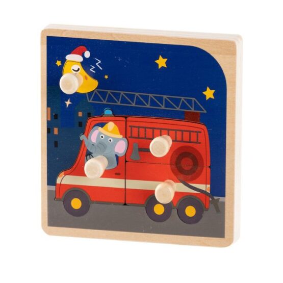 Mini puzzle lemn cu maner incastru ilustrat20-Jucarii din Lemn si Montessori