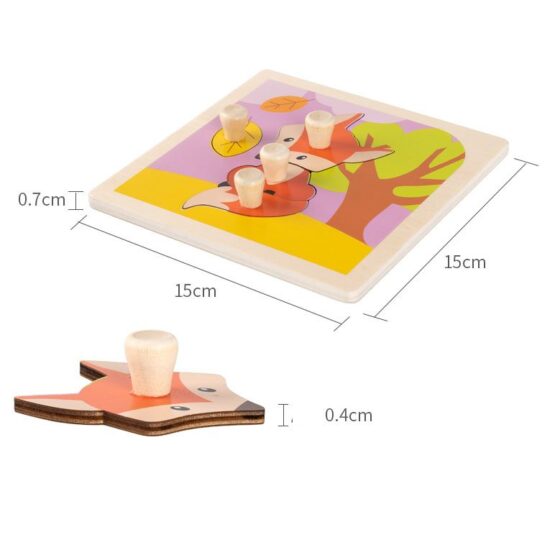 Mini puzzle lemn cu maner incastru ilustrat9-Jucarii din Lemn si Montessori