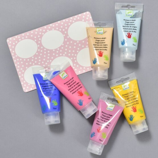 Set 6 culori pictat cu degetul djeco sweet2 - HAM BEBE