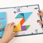 Carte magnetica joc tangram cu modele wisdom cool fort happy4-Jocuri Societate