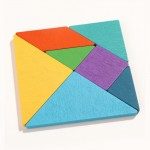 Carte magnetica joc tangram cu modele wisdom cool fort happy9-Jocuri Societate