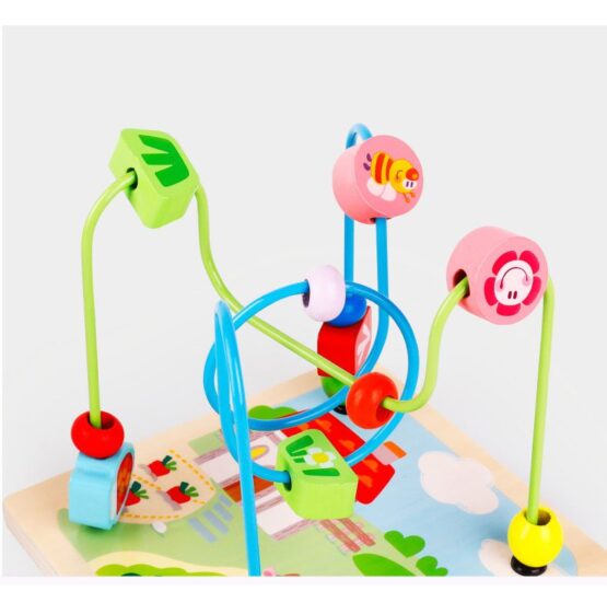 Cub educativ 5 in 1 cu forme si tangram primavara insorita3-Centre activitati
