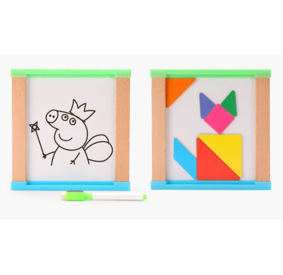Cub educativ 5 in 1 cu forme si tangram primavara insorita6-Centre activitati