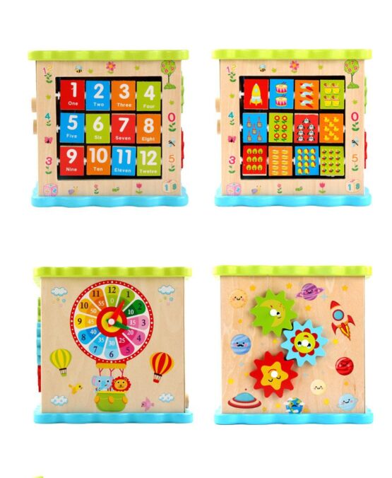 Cub educativ multifunctional treasure chest 5 4-Centre activitati